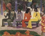 Paul Gauguin ta matete(we shall not go to the market today painting